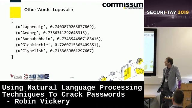 Securi-Tay 2019: Using Natural Language Processing Techniques To Crack Passwords - Robin Vickery смотреть онлайн