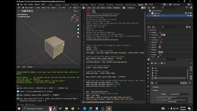Auto Baking multiple materials to a single material script in blender смотреть онлайн