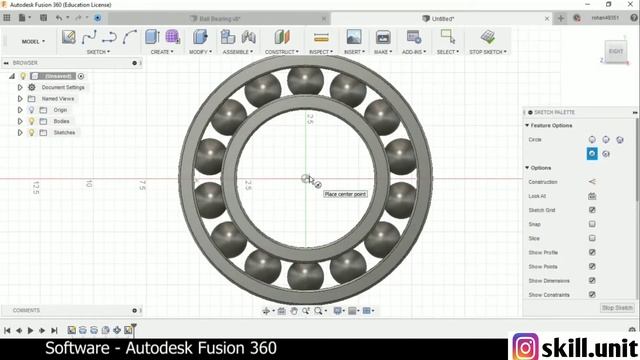 Ball Bearing Design in Autodesk Fusion 360 | 3D designs | Part 1 смотреть онлайн