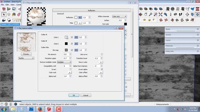 VRAY SKETCHUP - setting TEXMIX material sketchup 2017 смотреть онлайн