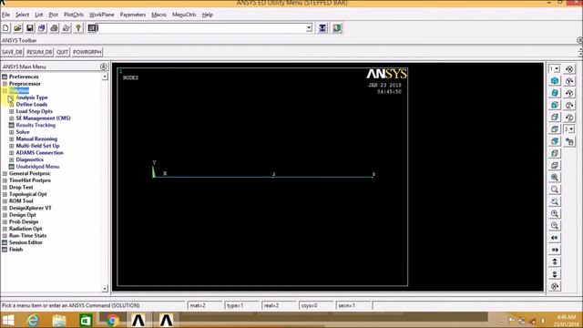 ANSYS APDL TUTORIAL 04 - STRESS ANALYSIS OF STEPPED BAR смотреть онлайн