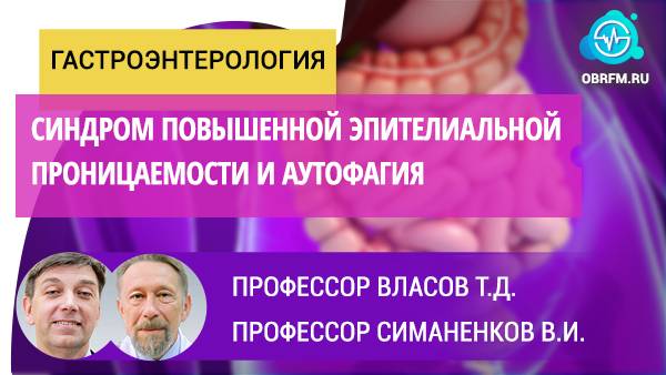 Профессор Власов Т.Д., профессор Симаненков В.И.:Синдром повышенной эпителиальной проницаемости смотреть онлайн
