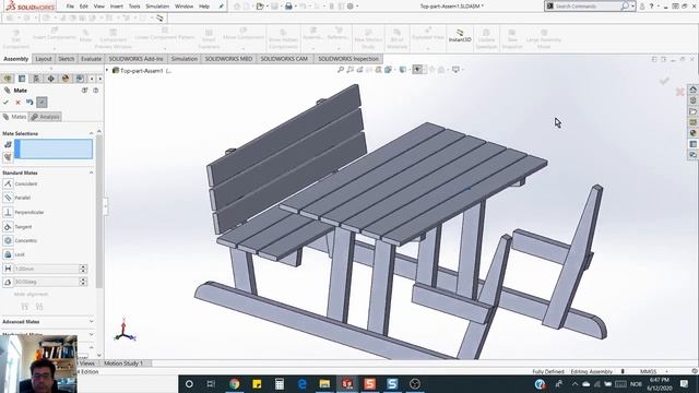 How To Design a Picnic Table, With Backrests, Solidworks, Diy with Free PDF Download. смотреть онлайн