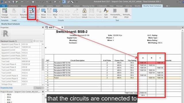 Revit 2021: Switchboard Circuit Phase Selection смотреть онлайн