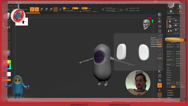 Zbrush Sculpting Stream: Sculpting 2nd Fall Guy in ZBrush смотреть онлайн