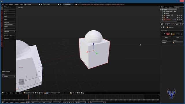 blender boolean modifier смотреть онлайн