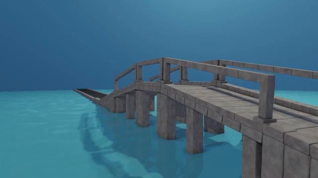 Bridge construction using Blender Geometry Node смотреть онлайн