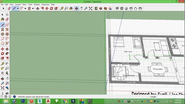 SketchUp Part 14 How to create wall on layout. लेआउट पर दिवार कैसे बनायें ! смотреть онлайн