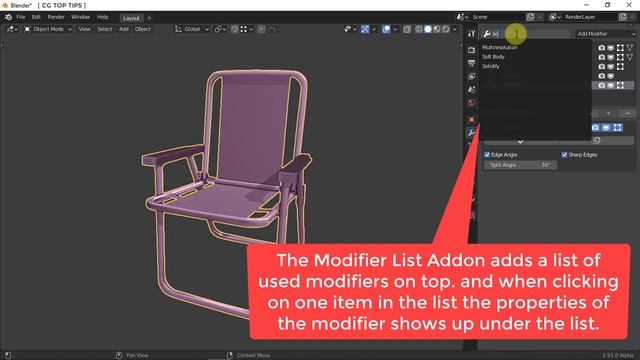 Modifier List Addon for Blender смотреть онлайн