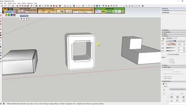ROUND CORNERS with FredoCorner - New SketchUp Extension! смотреть онлайн