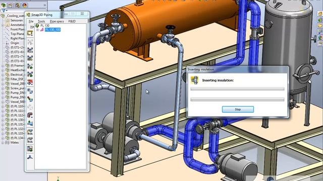 Add Insulation to 3D Pipes with Smap3D Plant Design in SolidWorks смотреть онлайн