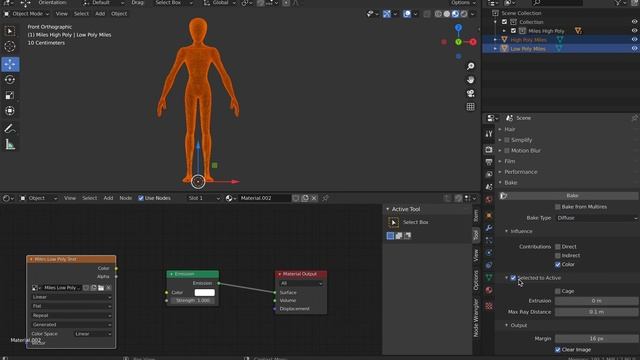 Blender 2.9: Bake High Poly Textures To Low Poly Character. (FIX BLOTCHY TEXTURE)