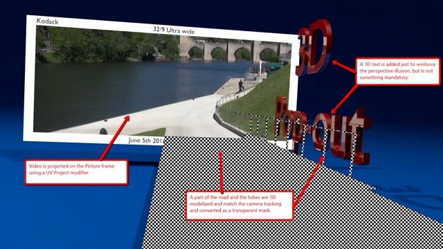 Blender Camera Motion Tracking: 3D Pop Out effect on video (instead of still picture) смотреть онлайн
