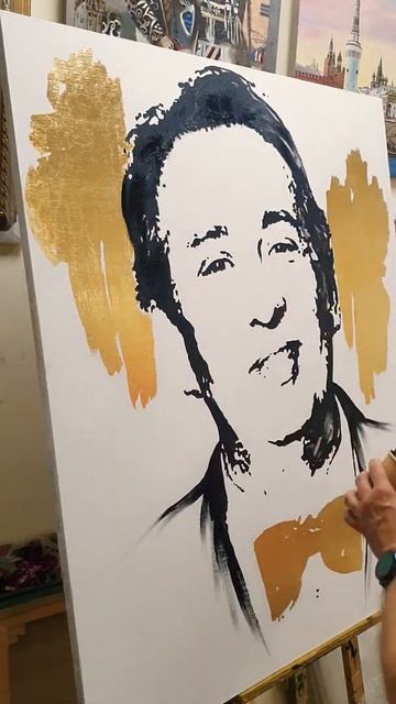 Новое видео на моём канале! Интерьерная картина | Золотая поталь | Портрет смотреть онлайн