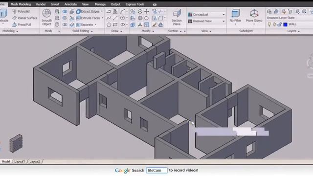 3D house modeling part 2 AUTOCAD смотреть онлайн