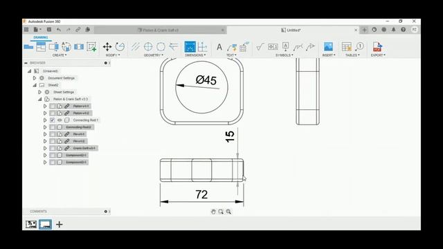 Fusion 360 - Tutorial - How to Make 2D Drawing смотреть онлайн