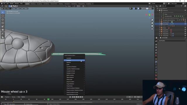 How To Model Rig And Animate A Snake - Blender Tutorial Part 3 смотреть онлайн