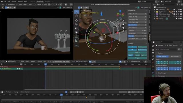 Live Character Animation 'Acting' with Rik Schutte pt.1 смотреть онлайн