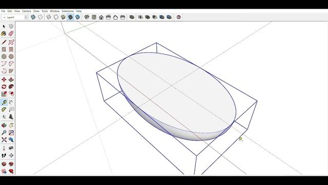 SketchUp Pro: Make an oval sink using Solid Tools смотреть онлайн