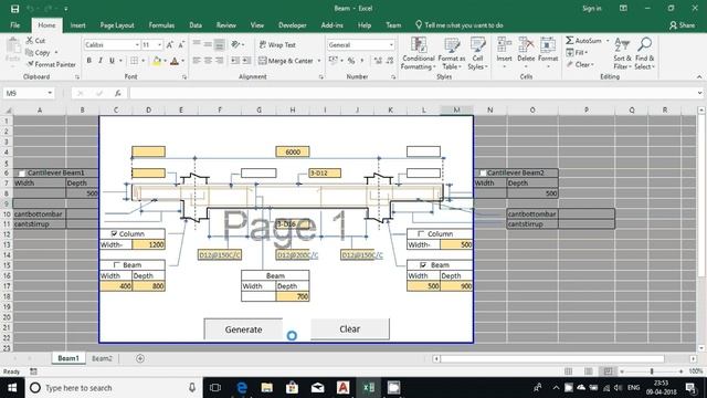 Excel to Autocad Beam Section Extraction смотреть онлайн