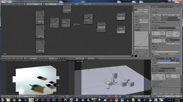 Tutorial: Cycles Shadows Only: Shadow Catcher (Blender 2.70) смотреть онлайн