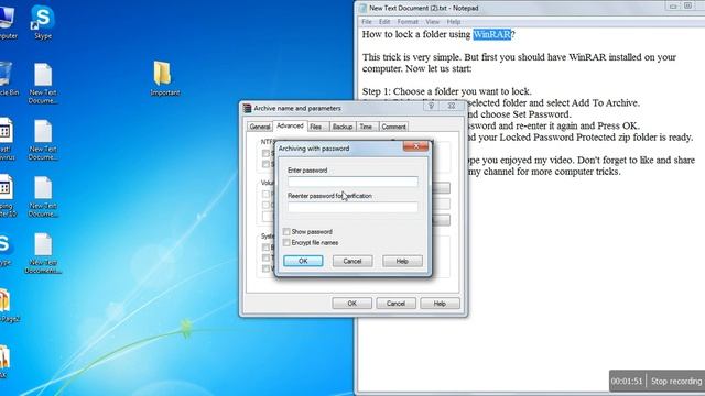 Helpful Computer Trick: How to Lock Folder using WinRAR смотреть онлайн