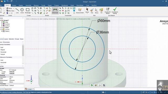 How to Create Geometry Using ANSYS SpaceClaim - Basic Tutorial 2 смотреть онлайн