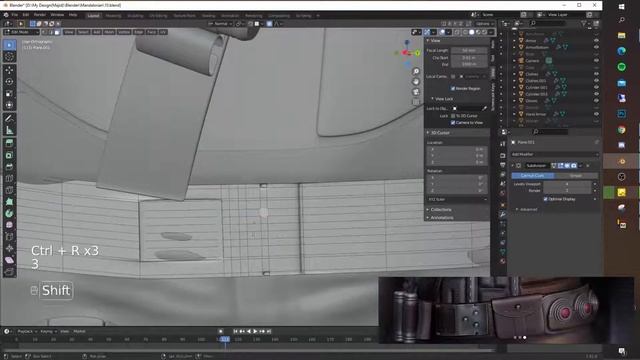 Creating Baby Mandalorian in Blender Tutorial - Part 2: Armour & Clothing смотреть онлайн