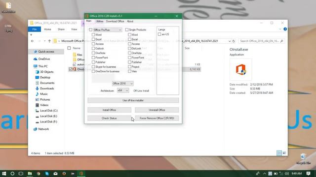 how To download Crack Life Time Active Office 2016 & 365 very easy part 1 смотреть онлайн