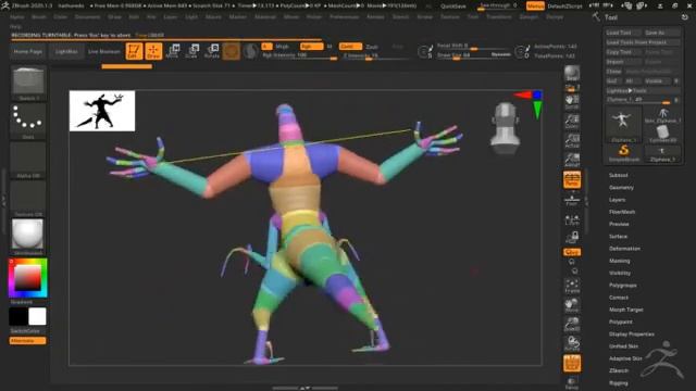 Hathu, Demon Lord of Slaughter - zsphere rig in zbrush 2020 смотреть онлайн