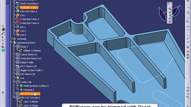 CATIA V5 - Functional Molded Part modeling смотреть онлайн