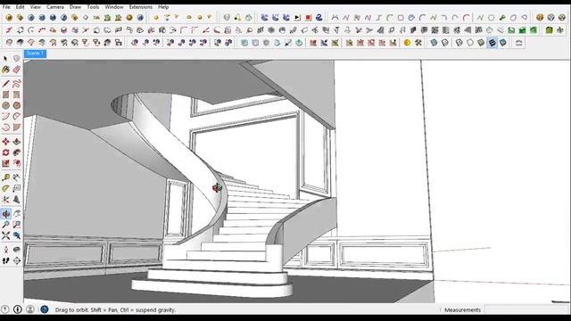 Sketchup Stairs Interior Build Vray Render720P HD 1 tutorial смотреть онлайн