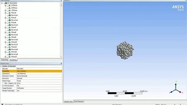Microstructure modelling of sintered materials in Ansys DesignModeler смотреть онлайн