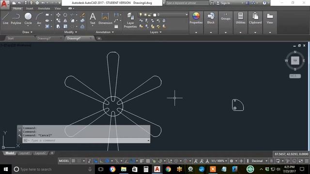 3G AutoCAD Intro Polar Array смотреть онлайн