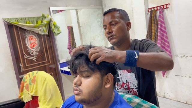 Amazing Hair cracking head massage with HARDCORE Back massage💈Neck crack ( Must Watch ) смотреть онлайн