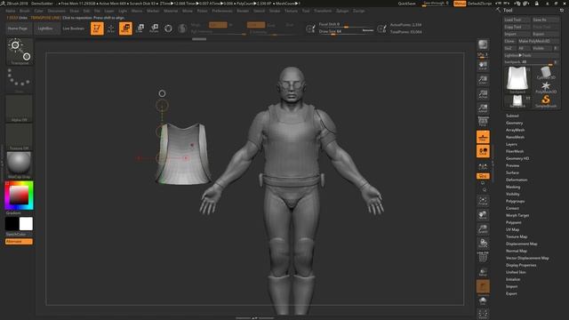 How to scale, move and rotate objects in Zbrush смотреть онлайн
