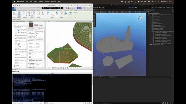 Revit to Unity VR plugin experiment - live mesh updating of Toposolids смотреть онлайн
