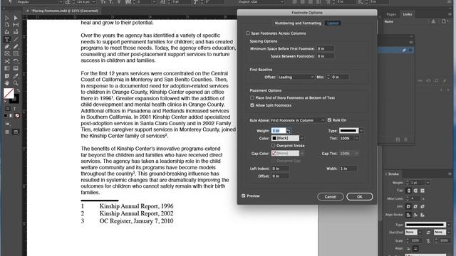 Working with FOOTNOTES for Text Frames in InDesign смотреть онлайн
