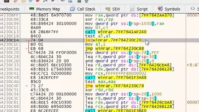 Crack WinRAR dengan x64dbg смотреть онлайн