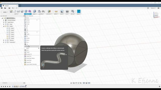 Fusion 360 - Tennis ball смотреть онлайн