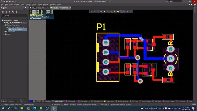 [Altium Designer] Mạch hiển thị LED 2 màu- Phần 2 - Sơ đồ Layout (PCB) смотреть онлайн