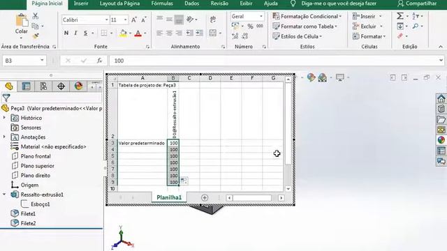 5 Criando part family junto Excel - Solidworks смотреть онлайн
