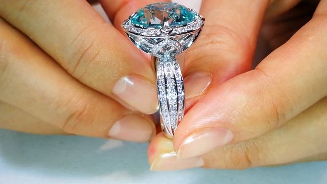 Paraiba Tourmaline Ring at 8.7 carats by Kat Florence KF05892 смотреть онлайн