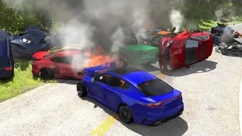 Столкновение нескольких транспортных средств на Спайк-стрип - Полицейское тестирование Спайк-Стри