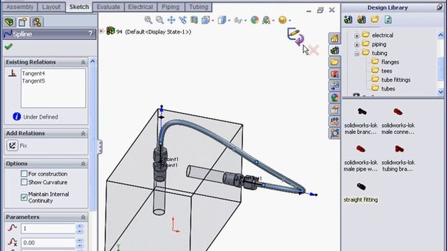 SolidWorks Routing Video Tutorial - Flexible Tubing смотреть онлайн