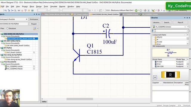[Ky CodePro] - Altium Designer tutorials - Quản lý chân BJT, FET, TRIAC trong Altium смотреть онлайн