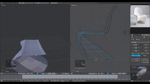 Blender For Beginners - Model a Panton Chair - Timelapse Modeling смотреть онлайн