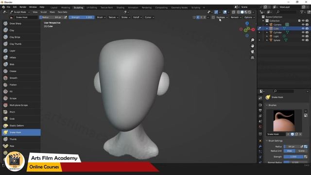 Blender essential training | blender sculpting tutorial beginner | Class 8 смотреть онлайн