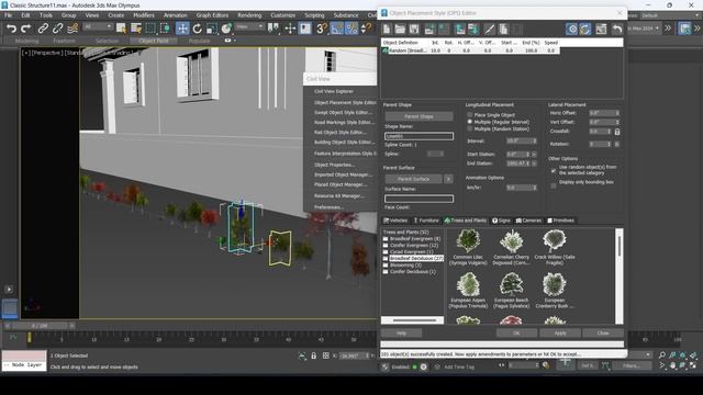 Adding Trees in 3dsmax with Civil View смотреть онлайн