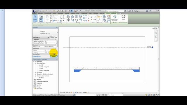AutoDesk Revit Structure 2014 - Creating Slab Edges смотреть онлайн